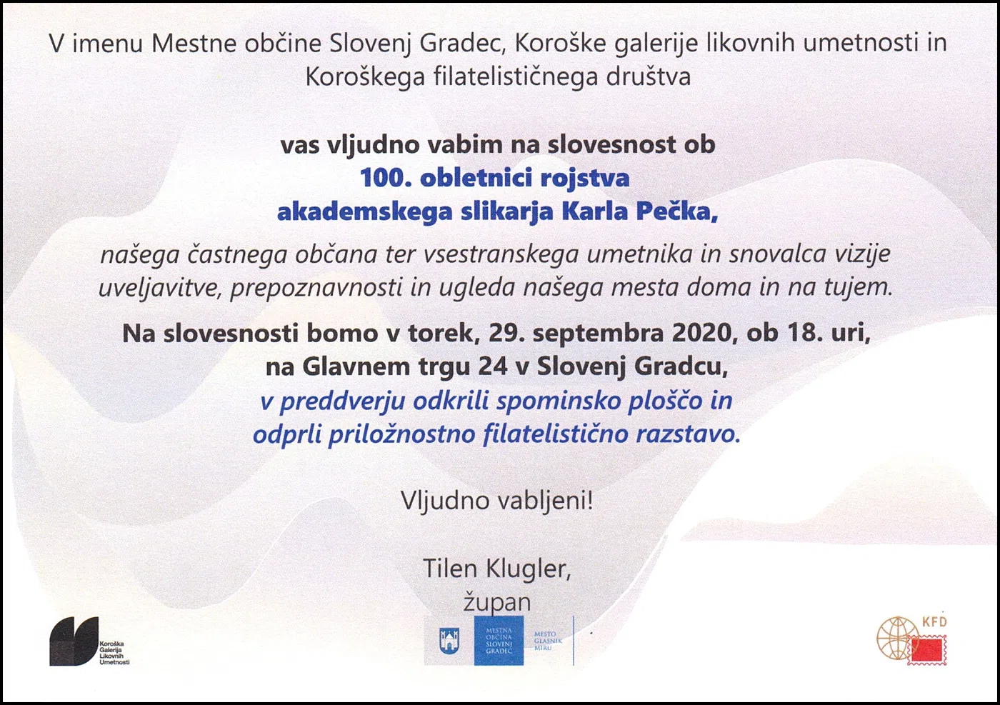 100. OBLETNICA ROJSTVA SLIKARJA KARLA PEČKA